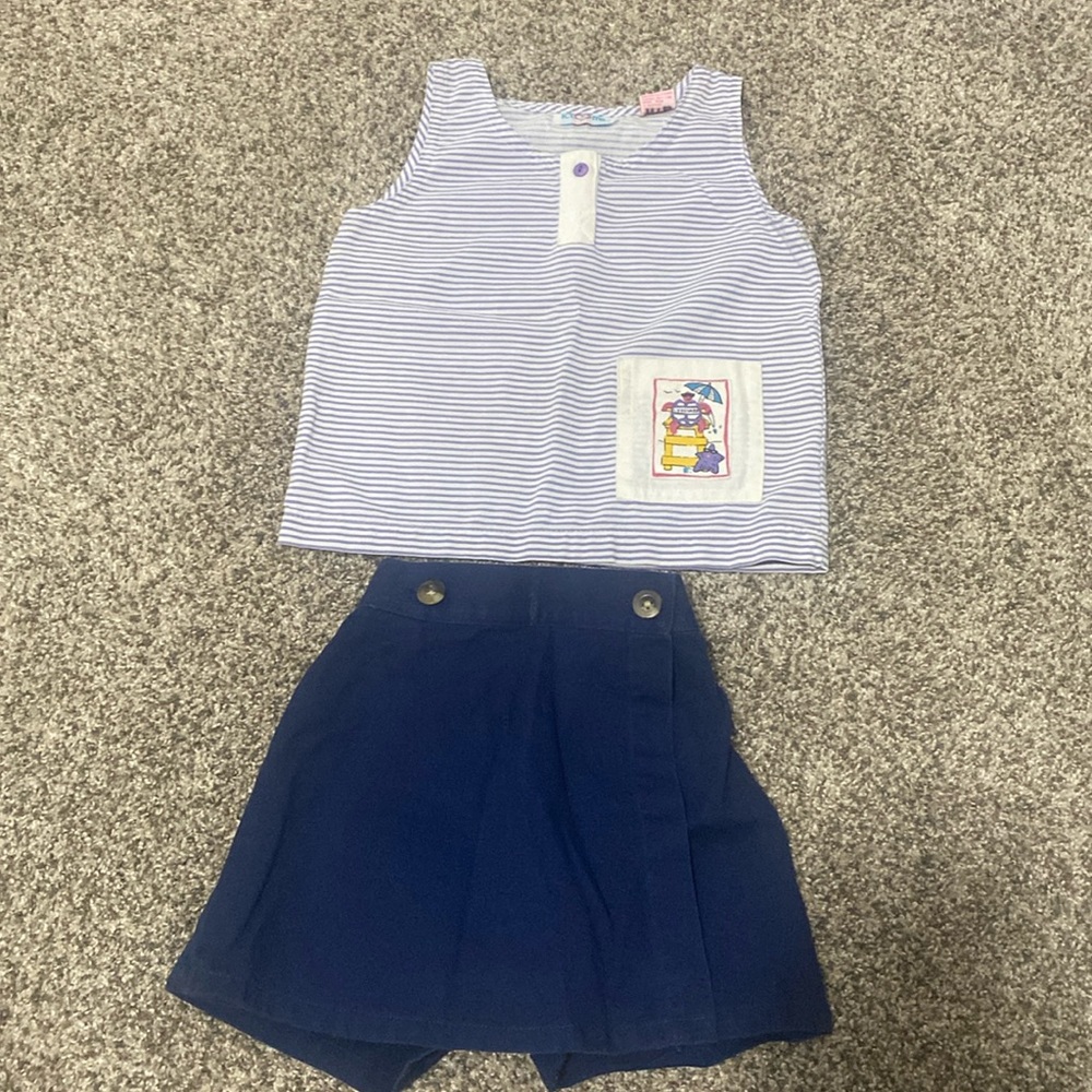 Girls Beach outfit- tank top and skort